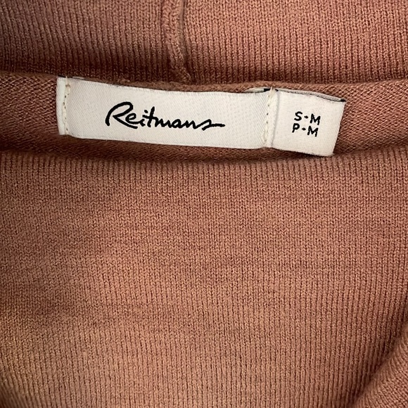 Cowl neck poncho shirt with pockets size M light pink - Picture 6 of 6